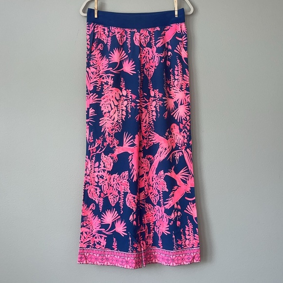Lilly Pulitzer Seaside Beach Pant‎ / Indigo Night Caw Engineered Bottom / SZ XS - Picture 1 of 9